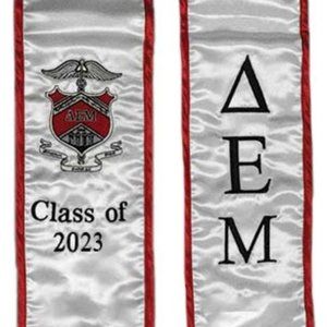 Delta Epsilon Mu class of 2025 Graduation Stole Sash